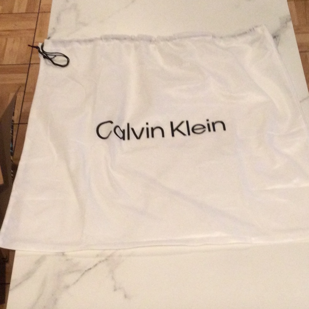 Calvin Klein soft white drawstring bag
